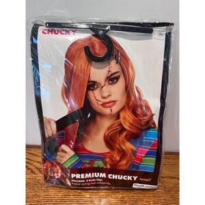 Premium Chucky Wig Adult Women Costume Cosplay Halloween Includes Knife‎ Clips